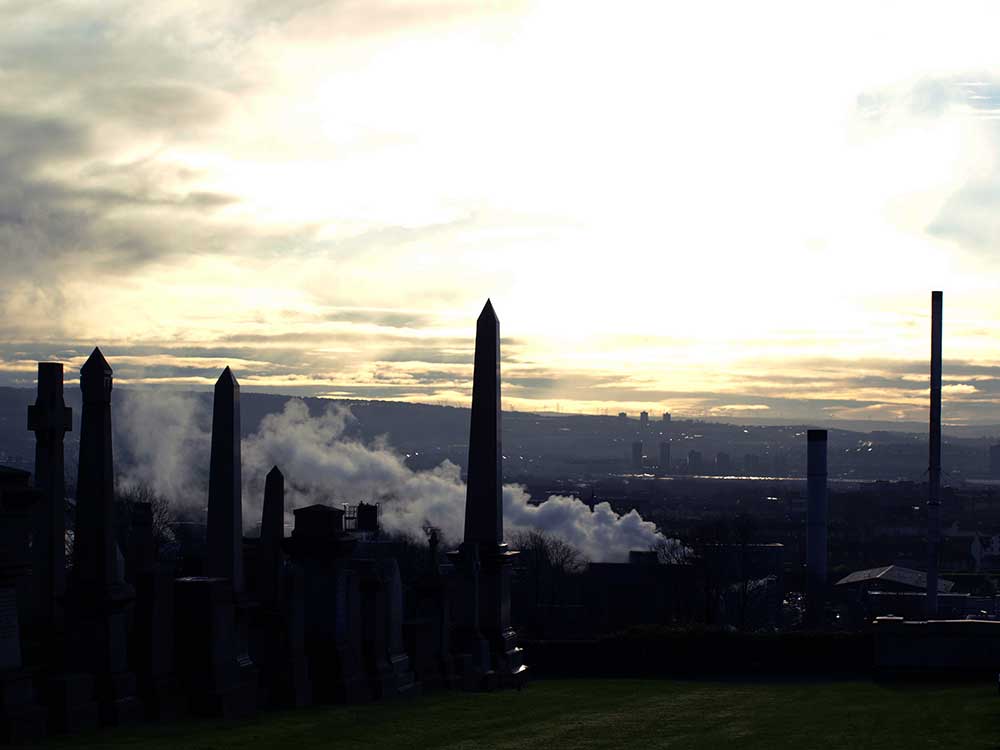 Glasgow's Skyline from the Necropolis via Wanderwings.com